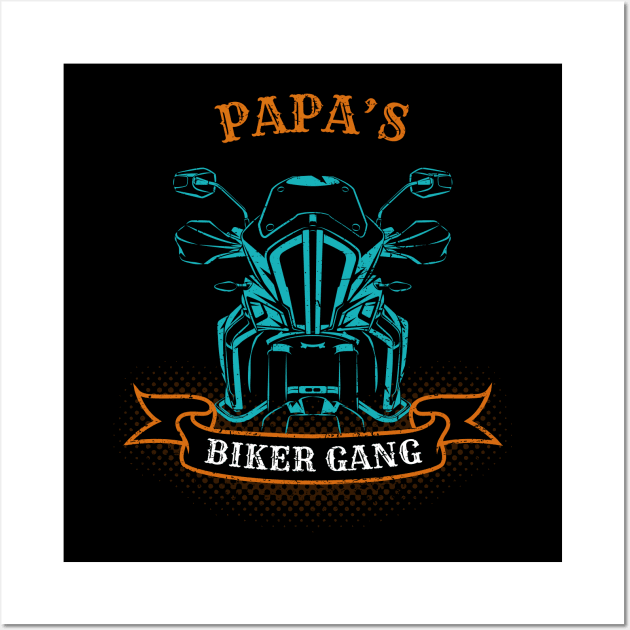 Papa's Biker Gang Father's Day Wall Art by DwiRetnoArt99